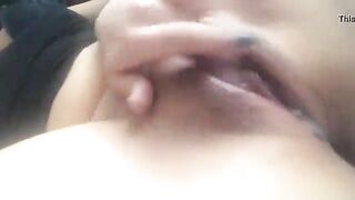 Hot whore fingering her pussy in front of the camera