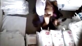 sexy woman sex in fertilizer shop