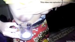 Bihari Bhabhi sucks milk from her breasts