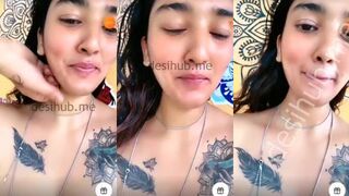 Indian Student Girl Goes Topless on Tango Live